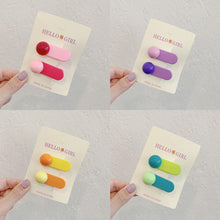 Load image into Gallery viewer, Colorful Dopamine Hair Ornament Hairpin Women's Oval Macaron Duckbill Clip Cute Hair Clip Candy Hair Clip Children's Hair Clip