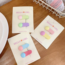 Load image into Gallery viewer, Colorful Dopamine Hair Ornament Hairpin Women's Oval Macaron Duckbill Clip Cute Hair Clip Candy Hair Clip Children's Hair Clip