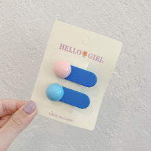 Load image into Gallery viewer, Colorful Dopamine Hair Ornament Hairpin Women's Oval Macaron Duckbill Clip Cute Hair Clip Candy Hair Clip Children's Hair Clip