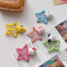 Load image into Gallery viewer, Cute Cartoon Pentagram Hairpin Dot Star BB Hair Clips Sweet Children's Student Hair Accessories Mini Child Headwear