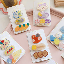 Load image into Gallery viewer, Cute Carrot Donut Cookies Cartoon Hair Clip Creative Rabbit Acetic Acid Hair Bangs Children Hair Clips Hair Accessories Headwear