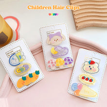 Load image into Gallery viewer, Cute Carrot Donut Cookies Cartoon Hair Clip Creative Rabbit Acetic Acid Hair Bangs Children Hair Clips Hair Accessories Headwear