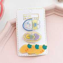 Load image into Gallery viewer, Cute Carrot Donut Cookies Cartoon Hair Clip Creative Rabbit Acetic Acid Hair Bangs Children Hair Clips Hair Accessories Headwear