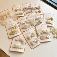 Load image into Gallery viewer, Lace Bow Tie Clip Children's Pearl Embroidery Flower Hair Clip Baby Retro Hair Clip Child Kids Hair Clips Headwear