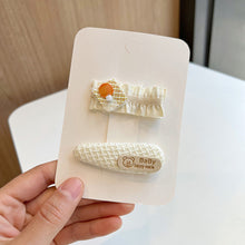 Load image into Gallery viewer, Lace Bow Tie Clip Children's Pearl Embroidery Flower Hair Clip Baby Retro Hair Clip Child Kids Hair Clips Headwear
