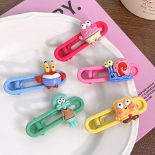Load image into Gallery viewer, Ocean Cartoon Mini Hairpin Cute Bangs Hair Clips Girls Creative Sponge Starfish Octopus Children Hairpin Hair Accessories