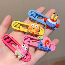Load image into Gallery viewer, Ocean Cartoon Mini Hairpin Cute Bangs Hair Clips Girls Creative Sponge Starfish Octopus Children Hairpin Hair Accessories