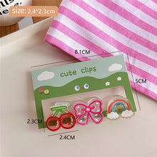 Load image into Gallery viewer, 3pcs Strawberry Bear Carrot Cute Hairpin Creative Girls Elegant Mini Fringe Hair Clips Children Women Bangs Hair Clips