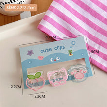 Load image into Gallery viewer, 3pcs Strawberry Bear Carrot Cute Hairpin Creative Girls Elegant Mini Fringe Hair Clips Children Women Bangs Hair Clips
