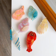 Load image into Gallery viewer, Creative Design of Acetic Acid Hair Clip Animal Conch Crayfish Side Bangs Clip Children's Cute Hair Clip Hair Accessories
