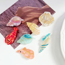Load image into Gallery viewer, Creative Design of Acetic Acid Hair Clip Animal Conch Crayfish Side Bangs Clip Children's Cute Hair Clip Hair Accessories