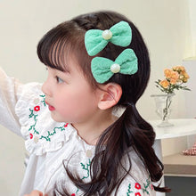Load image into Gallery viewer, 10pcs/set Cute Flower Bowknot Hair Clips Fabric Mesh Multi-color Hairpin Children Bangs Hair Clips Headwear Hair Accessories