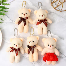 Load image into Gallery viewer, Cute Bear Plush Toys Stuffed Blush Bear Toys Bag Car Key Pendant Flower Bouquet Gift Box Decoration Bear Toys