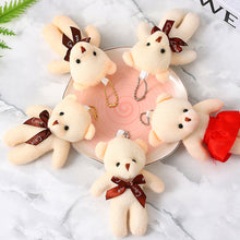 Load image into Gallery viewer, Cute Bear Plush Toys Stuffed Blush Bear Toys Bag Car Key Pendant Flower Bouquet Gift Box Decoration Bear Toys