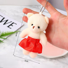 Load image into Gallery viewer, Cute Bear Plush Toys Stuffed Blush Bear Toys Bag Car Key Pendant Flower Bouquet Gift Box Decoration Bear Toys