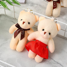 Load image into Gallery viewer, Cute Bear Plush Toys Stuffed Blush Bear Toys Bag Car Key Pendant Flower Bouquet Gift Box Decoration Bear Toys
