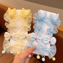 Load image into Gallery viewer, 8pcs/set Children Bowknot Flower Hair Clips Fabric Lace Mesh Bangs Hairpin Hair Clips Cute Hair Accessories