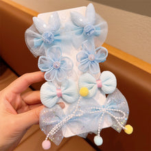 Load image into Gallery viewer, 8pcs/set Children Bowknot Flower Hair Clips Fabric Lace Mesh Bangs Hairpin Hair Clips Cute Hair Accessories