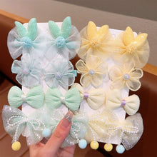 Load image into Gallery viewer, 8pcs/set Children Bowknot Flower Hair Clips Fabric Lace Mesh Bangs Hairpin Hair Clips Cute Hair Accessories