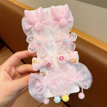 Load image into Gallery viewer, 8pcs/set Children Bowknot Flower Hair Clips Fabric Lace Mesh Bangs Hairpin Hair Clips Cute Hair Accessories