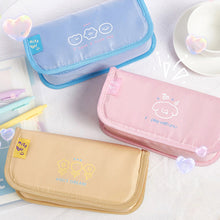 Load image into Gallery viewer, 1Pc Double Layer Muffin Flip Bag Large-capacity Pencil Bag Holder Girl Stationery Desk Organizer School Office Supplies Storage Bag