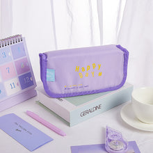 Load image into Gallery viewer, 1Pc Double Layer Muffin Flip Bag Large-capacity Pencil Bag Holder Girl Stationery Desk Organizer School Office Supplies Storage Bag