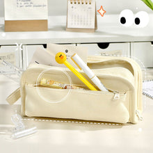 Load image into Gallery viewer, 1Pc Large-capacity Canvas Pencil Bag Holder Girl Stationery Desk Organizer School Office Supplies Storage Bag