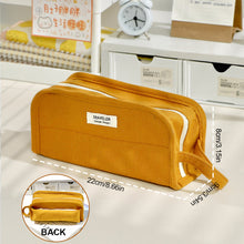 Load image into Gallery viewer, 1Pc Large-capacity Canvas Pencil Bag Holder Girl Stationery Desk Organizer School Office Supplies Storage Bag