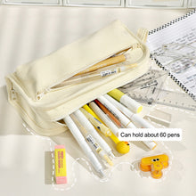 Load image into Gallery viewer, 1Pc Large-capacity Canvas Pencil Bag Holder Girl Stationery Desk Organizer School Office Supplies Storage Bag