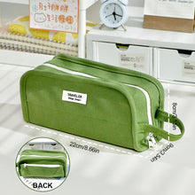 Load image into Gallery viewer, 1Pc Large-capacity Canvas Pencil Bag Holder Girl Stationery Desk Organizer School Office Supplies Storage Bag