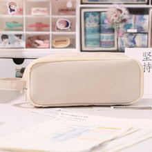 Load image into Gallery viewer, 1Pc Double Layer Large-capacity Canvas Pencil Bag Holder Girl Stationery Desk Organizer School Office Supplies Storage Bag