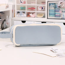 Load image into Gallery viewer, 1Pc Double Layer Large-capacity Canvas Pencil Bag Holder Girl Stationery Desk Organizer School Office Supplies Storage Bag
