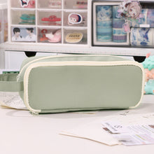 Load image into Gallery viewer, 1Pc Double Layer Large-capacity Canvas Pencil Bag Holder Girl Stationery Desk Organizer School Office Supplies Storage Bag