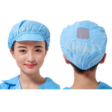 Load image into Gallery viewer, 1Pc Anti-Static Safety Cleanroom Hats Dustproof ESD Mens Clean Room Protective Electronics Factory Work Cap