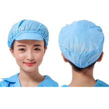 Load image into Gallery viewer, 1Pc Anti-Static Safety Cleanroom Hats Dustproof ESD Mens Clean Room Protective Electronics Factory Work Cap