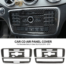 Load image into Gallery viewer, Carbon Fiber Car CD Air Conditioning Control Panel Cover Sticker Trim for Mercedes Benz A Class GLA CLA 2016 - 2019