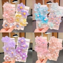 Load image into Gallery viewer, 10pcs/set Children Cute Flower Hair Rope Set Multicolored Highly Elastic Durable Rubber Band Headband Hair Accessories
