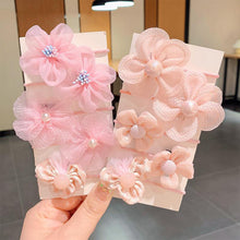 Load image into Gallery viewer, 10pcs/set Children Cute Flower Hair Rope Set Multicolored Highly Elastic Durable Rubber Band Headband Hair Accessories