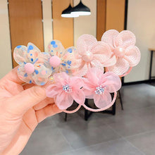 Load image into Gallery viewer, 10pcs/set Children Cute Flower Hair Rope Set Multicolored Highly Elastic Durable Rubber Band Headband Hair Accessories