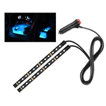 Load image into Gallery viewer, 12V LED Car Interior Atmosphere Backlight Ambient Mood Foot Light With Cigarette USB 24LED Lighter Decorative Lamp Auto Accessories