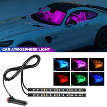 Load image into Gallery viewer, 12V LED Car Interior Atmosphere Backlight Ambient Mood Foot Light With Cigarette USB 24LED Lighter Decorative Lamp Auto Accessories