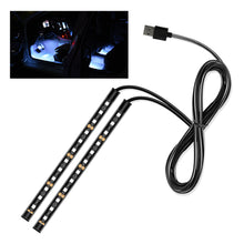 Load image into Gallery viewer, 12V LED Car Interior Atmosphere Backlight Ambient Mood Foot Light With Cigarette USB 24LED Lighter Decorative Lamp Auto Accessories