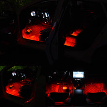 Load image into Gallery viewer, 12V LED Car Interior Atmosphere Backlight Ambient Mood Foot Light With Cigarette USB 24LED Lighter Decorative Lamp Auto Accessories