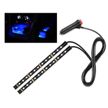 Load image into Gallery viewer, 12V LED Car Interior Atmosphere Backlight Ambient Mood Foot Light With Cigarette USB 24LED Lighter Decorative Lamp Auto Accessories