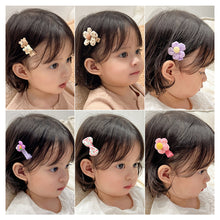Load image into Gallery viewer, 5pcs/set Rainbow Color Fabric Bowknot Children Hair Clips Cute Cartoon Animal Flower Hairpin Headwear Hair Accessories