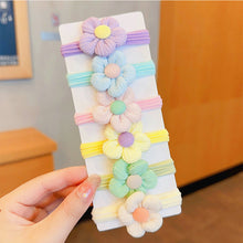 Load image into Gallery viewer, 6pcs/set Children Bowknot Flower Hair Rope Colorful Cute Soft Highly Elastic Durable Hair Band Headwear