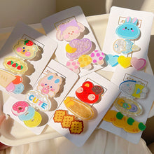 Load image into Gallery viewer, 3pcs/set Cute Cartoon Hair Clips Sweet Side Hairpin Bangs Hair Clips Headwear Hair Accessories for Children