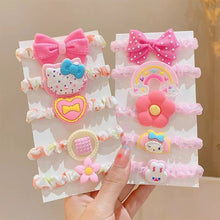 Load image into Gallery viewer, 5pcs/set Three-dimensional Pattern Children Hair Rope Cute Sweet Highly Elastic Durable Hair Band Headwear