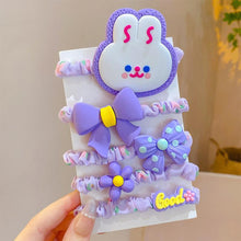 Load image into Gallery viewer, 5pcs/set Three-dimensional Pattern Children Hair Rope Cute Sweet Highly Elastic Durable Hair Band Headwear