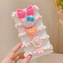 Load image into Gallery viewer, 5pcs/set Three-dimensional Pattern Children Hair Rope Cute Sweet Highly Elastic Durable Hair Band Headwear